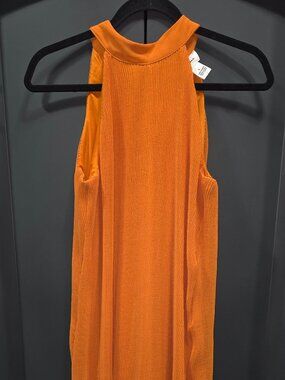 Orange Halter Top Dress Japna Large